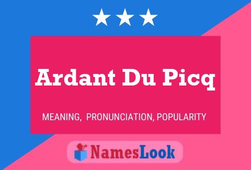 Ardant Du Picq பெயர் போஸ்டர்