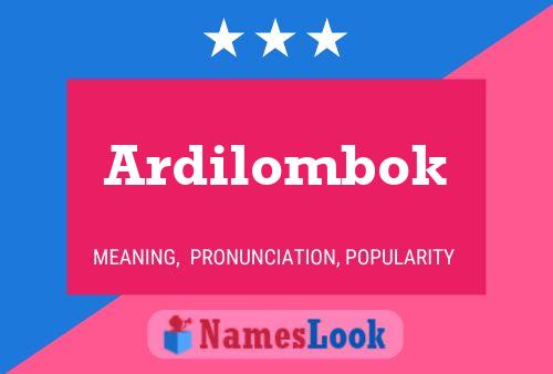 Ardilombok பெயர் போஸ்டர்