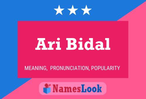 Ari Bidal பெயர் போஸ்டர்