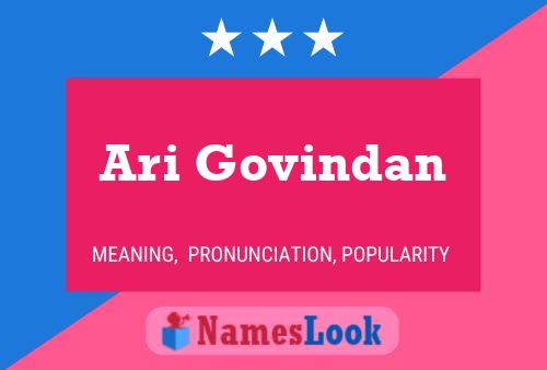 Ari Govindan பெயர் போஸ்டர்