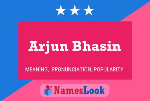 Arjun Bhasin பெயர் போஸ்டர்