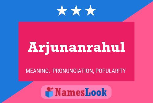 Arjunanrahul பெயர் போஸ்டர்