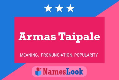 Armas Taipale பெயர் போஸ்டர்