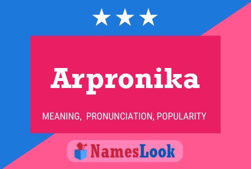 Arpronika பெயர் போஸ்டர்