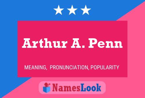 Arthur A. Penn பெயர் போஸ்டர்