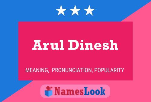 Arul Dinesh பெயர் போஸ்டர்