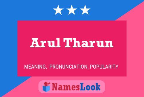 Arul Tharun பெயர் போஸ்டர்