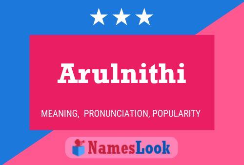 Arulnithi பெயர் போஸ்டர்