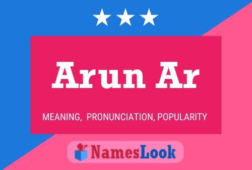 Arun Ar பெயர் போஸ்டர்