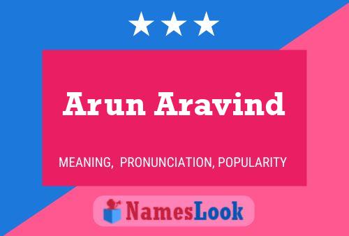 Arun Aravind பெயர் போஸ்டர்