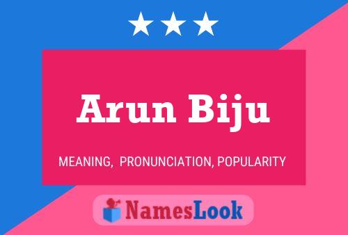 Arun Biju பெயர் போஸ்டர்