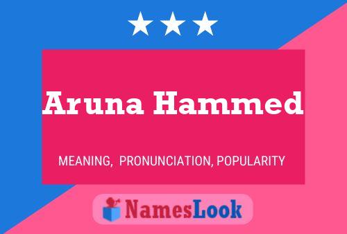 Aruna Hammed பெயர் போஸ்டர்