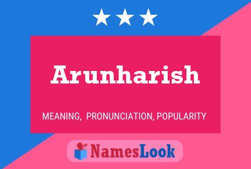 Arunharish பெயர் போஸ்டர்