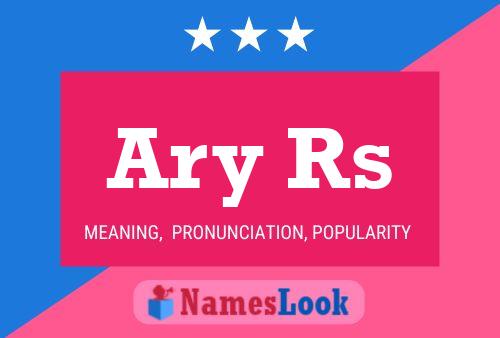 Ary Rs பெயர் போஸ்டர்