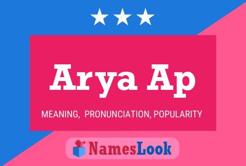 Arya Ap பெயர் போஸ்டர்