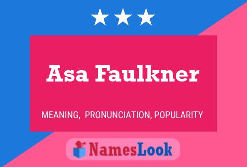 Asa Faulkner பெயர் போஸ்டர்