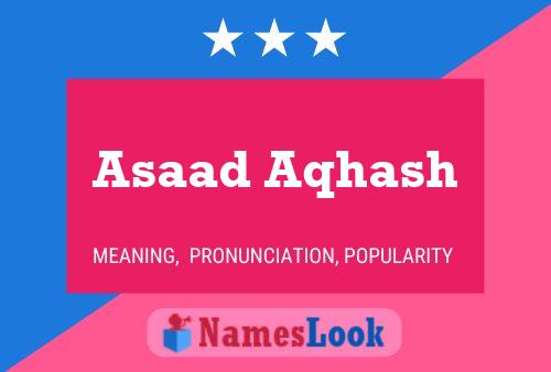 Asaad Aqhash பெயர் போஸ்டர்