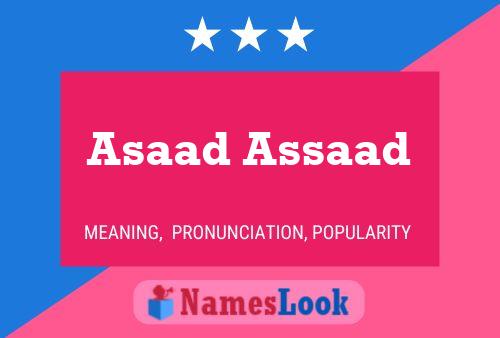 Asaad Assaad பெயர் போஸ்டர்