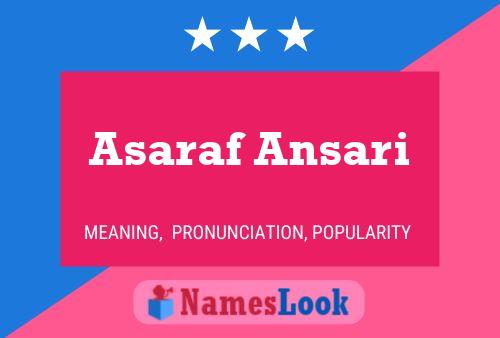 Asaraf Ansari பெயர் போஸ்டர்