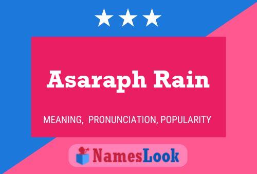 Asaraph Rain பெயர் போஸ்டர்