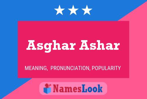 Asghar Ashar பெயர் போஸ்டர்