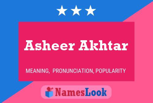 Asheer Akhtar பெயர் போஸ்டர்