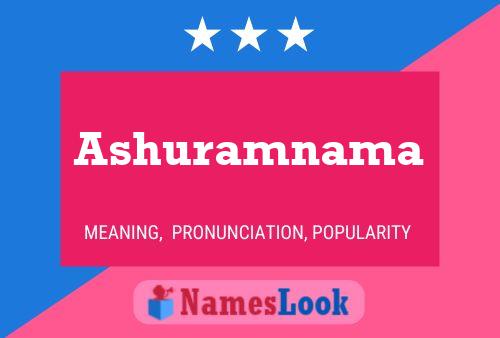 Ashuramnama பெயர் போஸ்டர்