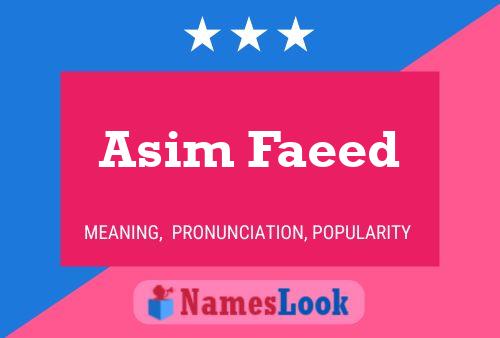 Asim Faeed பெயர் போஸ்டர்