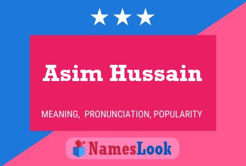 Asim Hussain பெயர் போஸ்டர்