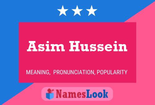 Asim Hussein பெயர் போஸ்டர்