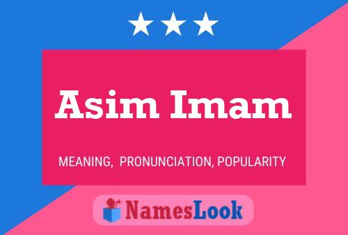 Asim Imam பெயர் போஸ்டர்