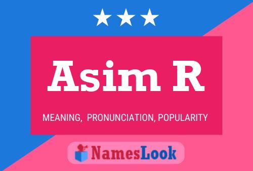 Asim R பெயர் போஸ்டர்