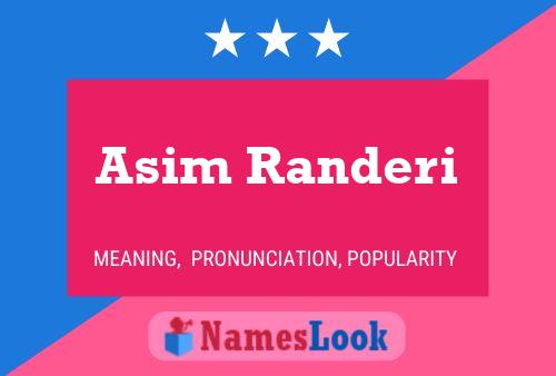 Asim Randeri பெயர் போஸ்டர்