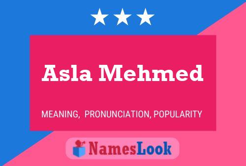 Asla Mehmed பெயர் போஸ்டர்