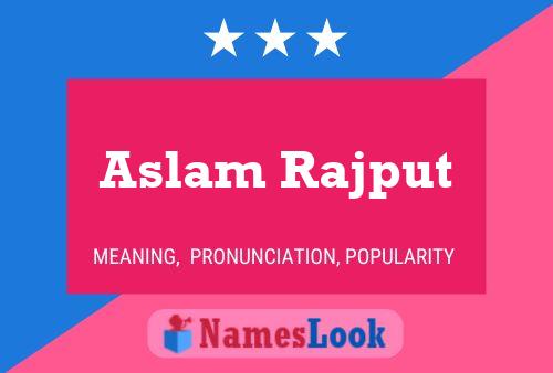 Aslam Rajput பெயர் போஸ்டர்