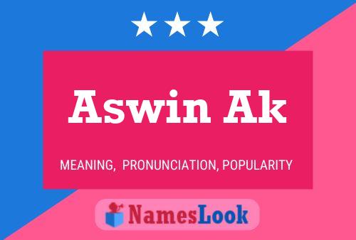 Aswin Ak பெயர் போஸ்டர்