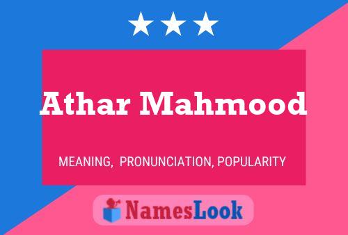 Athar Mahmood பெயர் போஸ்டர்