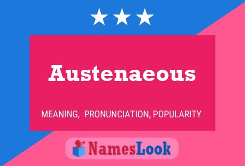 Austenaeous பெயர் போஸ்டர்