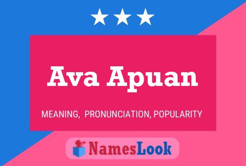 Ava Apuan பெயர் போஸ்டர்