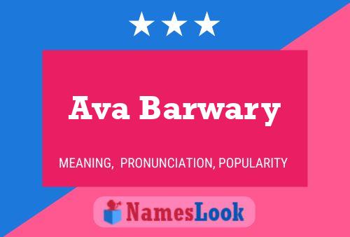 Ava Barwary பெயர் போஸ்டர்