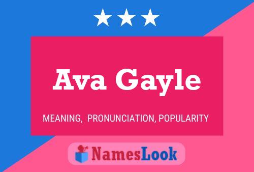 Ava Gayle பெயர் போஸ்டர்