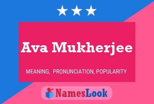 Ava Mukherjee பெயர் போஸ்டர்