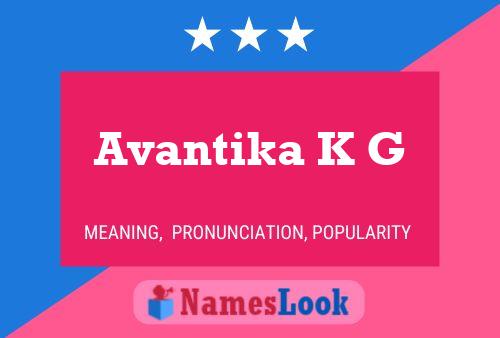 Avantika K G பெயர் போஸ்டர்