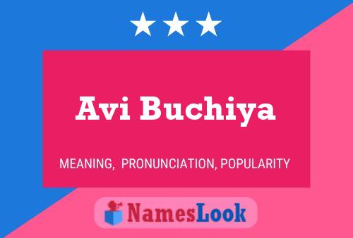 Avi Buchiya பெயர் போஸ்டர்