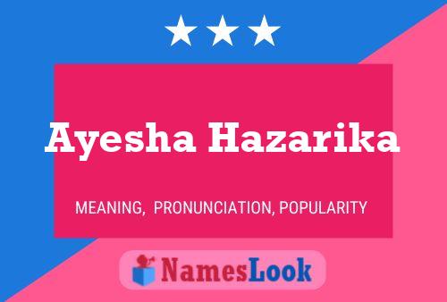 Ayesha Hazarika பெயர் போஸ்டர்