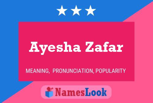 Ayesha Zafar பெயர் போஸ்டர்