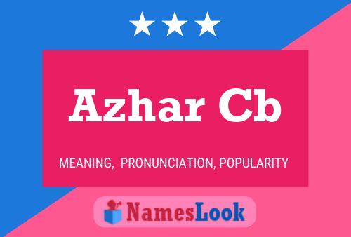 Azhar Cb பெயர் போஸ்டர்