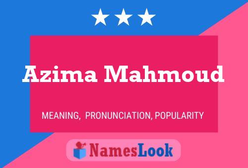 Azima Mahmoud பெயர் போஸ்டர்