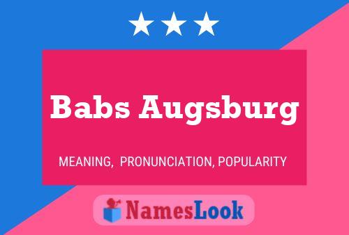 Babs Augsburg பெயர் போஸ்டர்