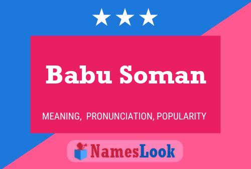 Babu Soman பெயர் போஸ்டர்